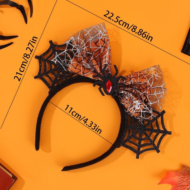Spider Web Halloween Decoration - Halloween Spider Web Bow Headband Tulle