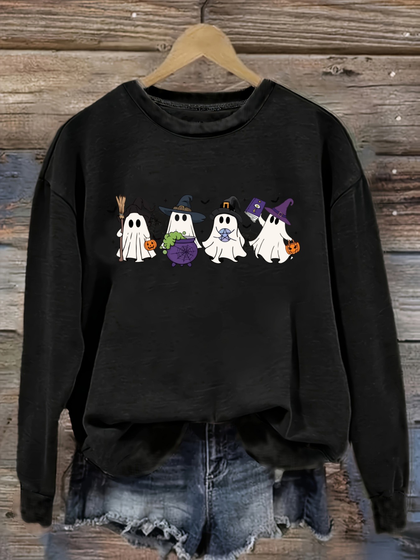 Halloween Costume Adult - Women's Casual Long Sleeve Crew Neck