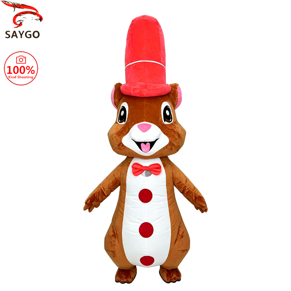 Halloween Costume Adult - SAYGO Red Hat Squirrel Inflatable Costume