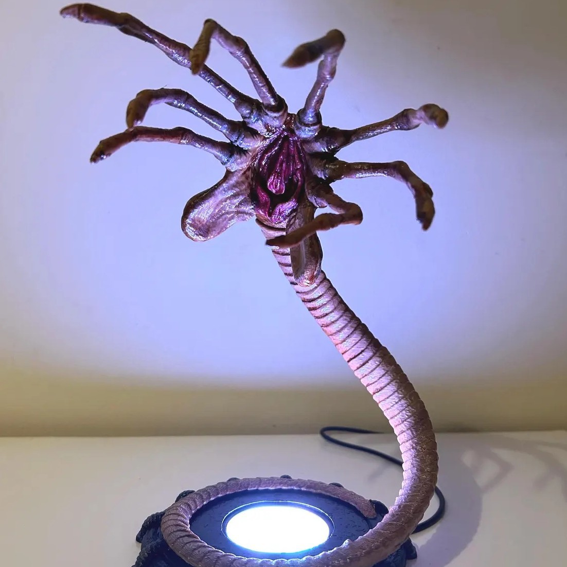 Pumpkin Lantern Halloween - Alien Facehugger Lamp Nightlight, Flashing Halloween