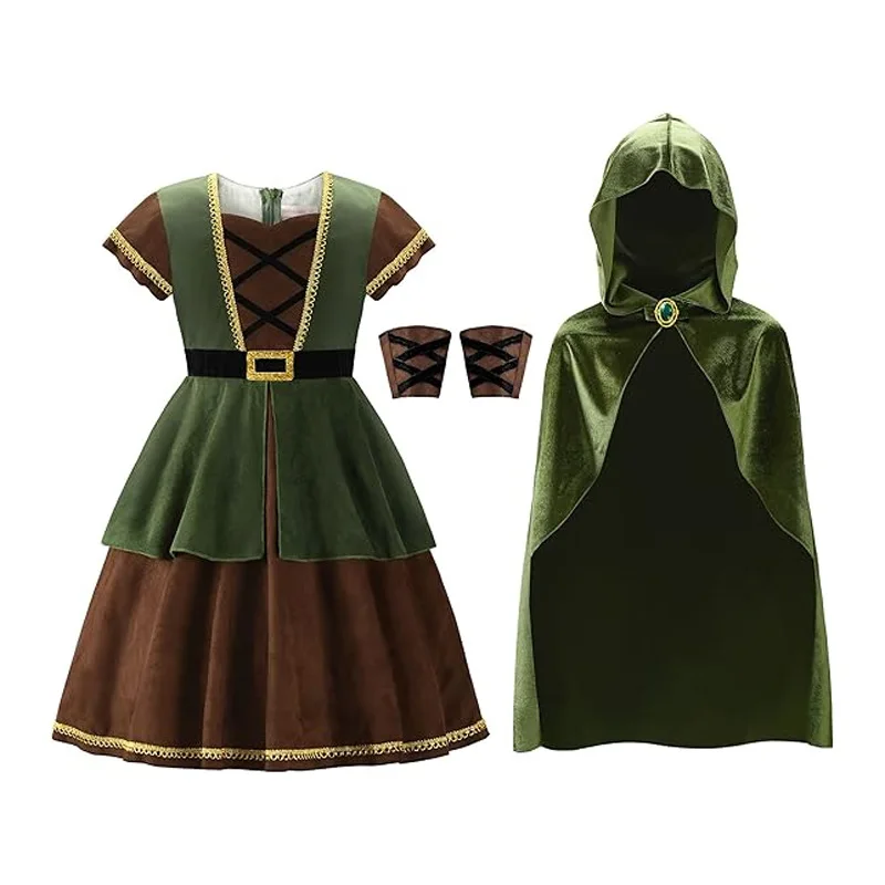 Kids Medieval Hood Cloak Dress - огляд і ціна Halloween Costume Kids