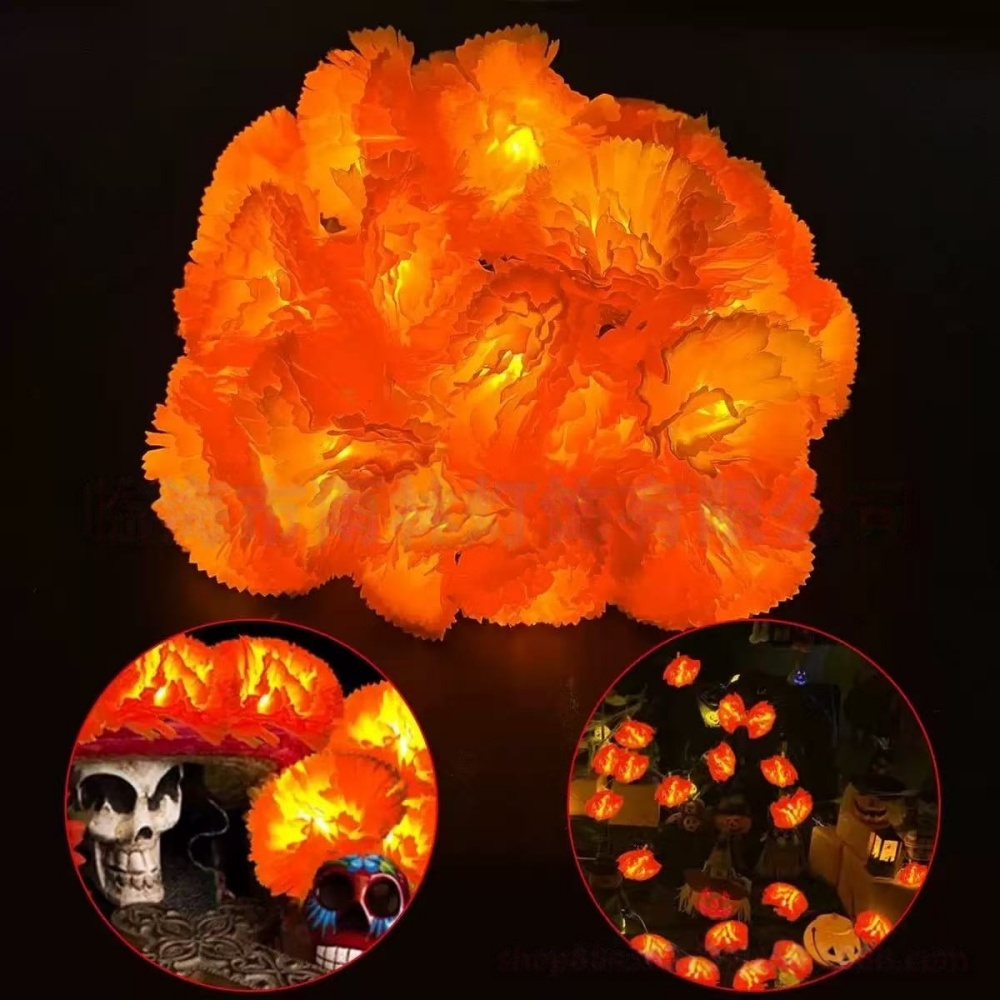 Marigold Flower LED String Lig - огляд і ціна Halloween Led String Lights Orange