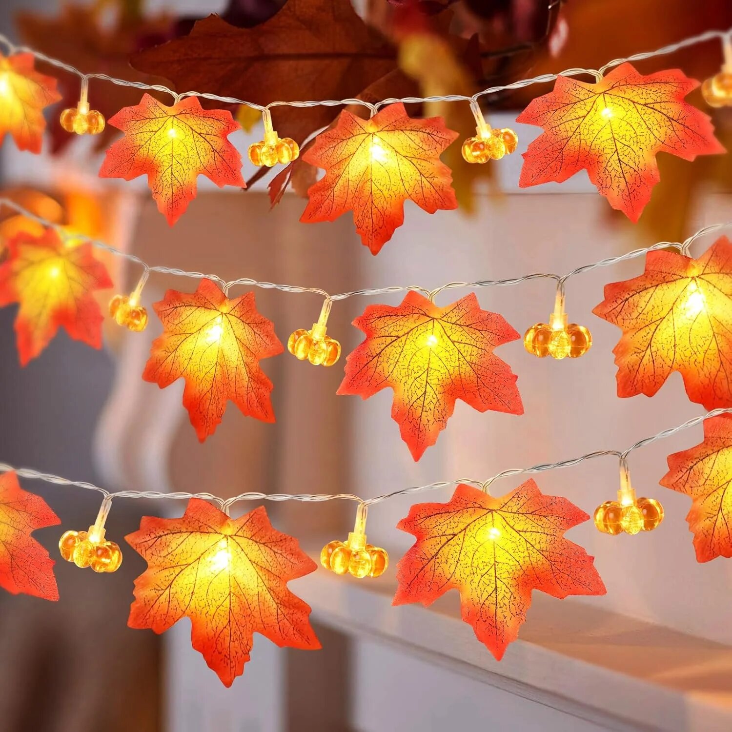 59in/118in Halloween Pumpkin M - огляд і ціна Halloween Led String Lights Orange