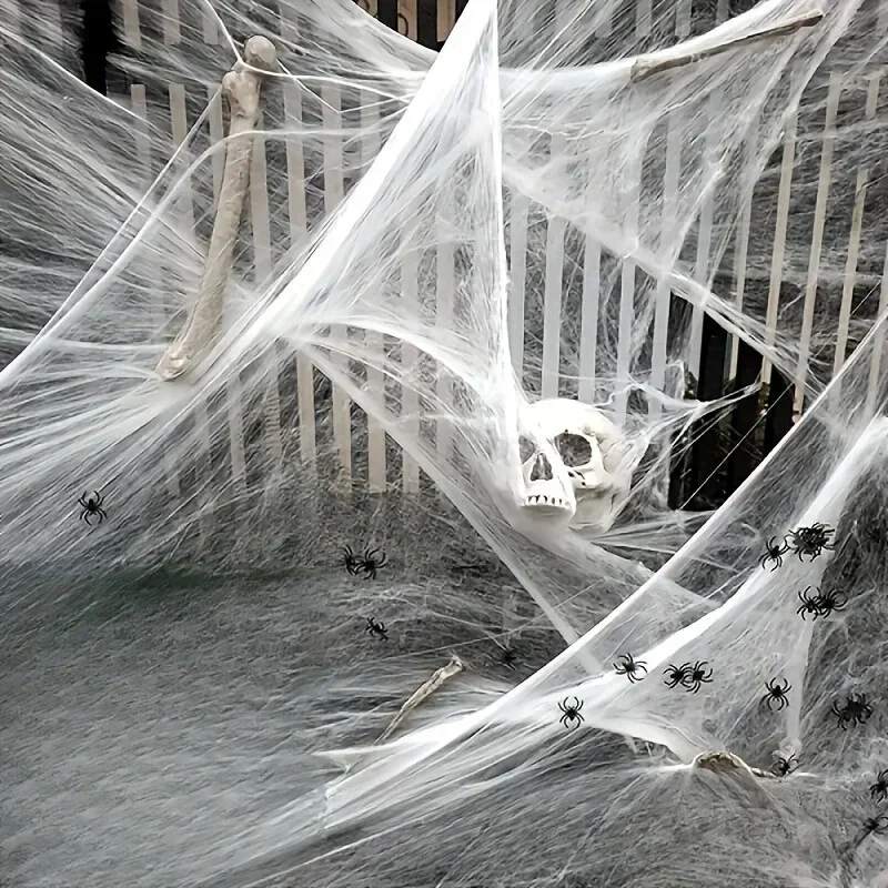 Stretchable Spider Webs With 2 - огляд і ціна Spider Web Halloween Decoration
