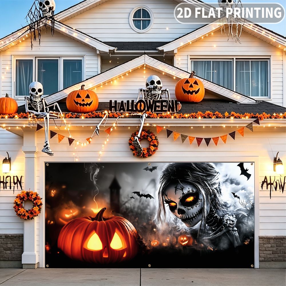 1pc 2D FLAT Halloween Party Ga - огляд і ціна Halloween Skeleton Decoration