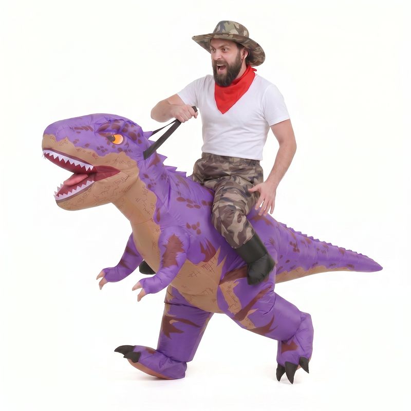Funny Camo purple T-Rex Inflat - огляд і ціна Halloween Costume Adult