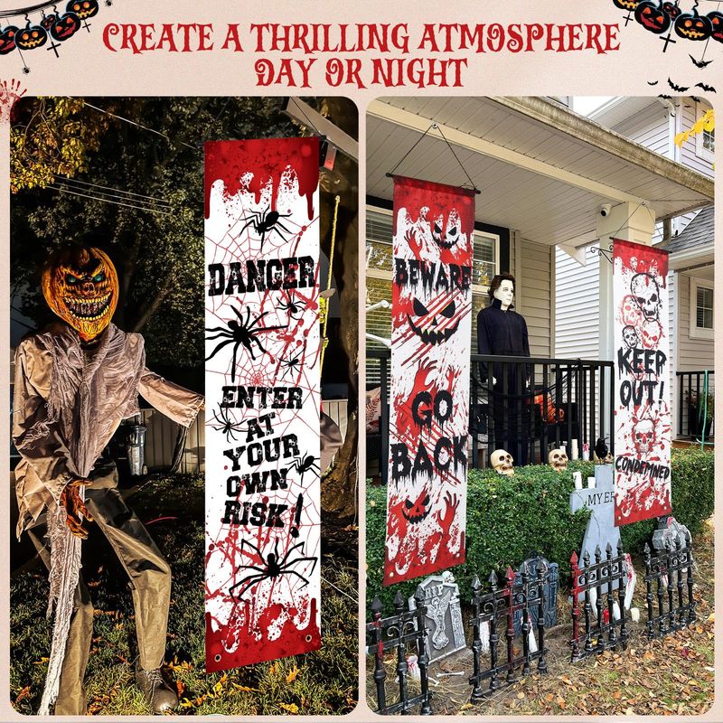 VIKAMA Halloween Porch Door Co - огляд і ціна Halloween Skeleton Decoration