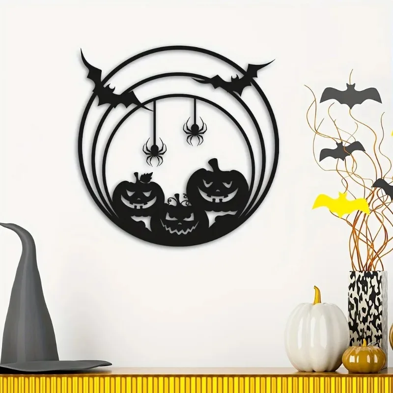 Halloween Metal Wall Art Pumpk - огляд і ціна Spider Web Halloween Decoration