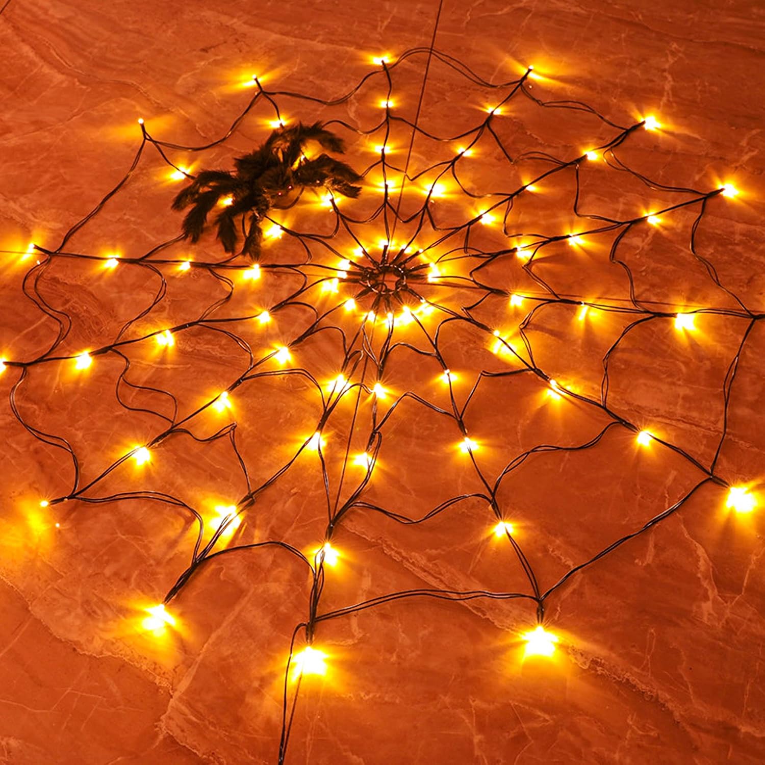 1-4PCS Halloween Spider Web LE - огляд і ціна Halloween Led String Lights Orange