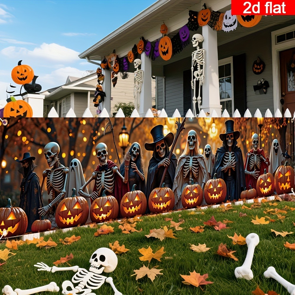 Halloween Skeleton Ghost Fence - огляд і ціна Halloween Skeleton Decoration