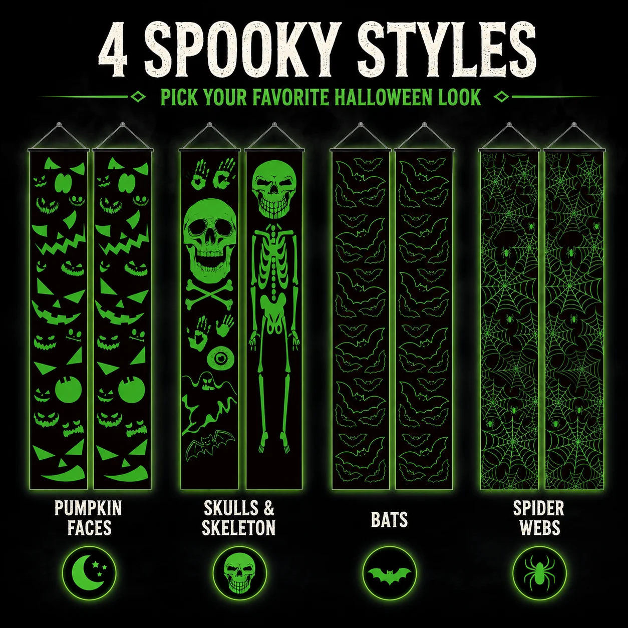 2PCS Glow in the Dark Hallowee - огляд і ціна Halloween Skeleton Decoration
