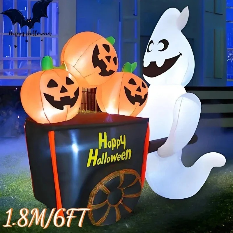 6FT Halloween Outdoor Holiday  - огляд і ціна Halloween Pumpkin Decor Led