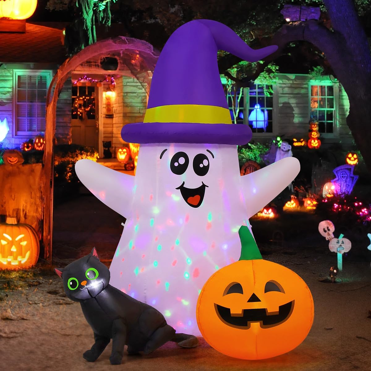 5 Feet Halloween Inflatables G - огляд і ціна Halloween Pumpkin Decor Led