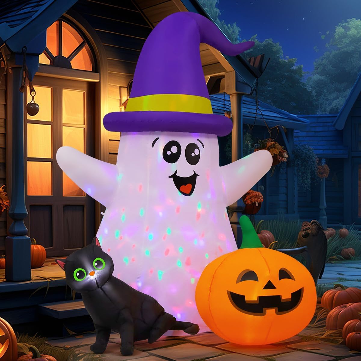 5 Feet Halloween Inflatables G - огляд і ціна Halloween Pumpkin Decor Led