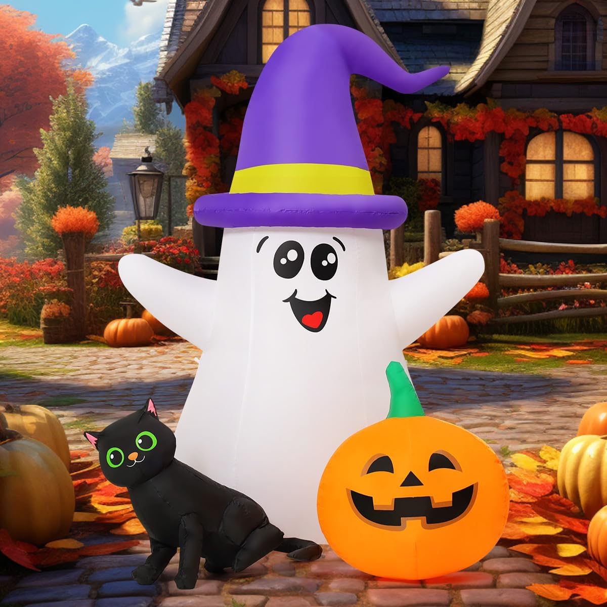 5 Feet Halloween Inflatables G - огляд і ціна Halloween Pumpkin Decor Led
