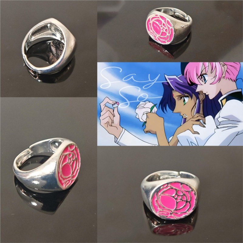 Pink Rose Ring Tenjou Utena Re - огляд і ціна Halloween Costume Kids