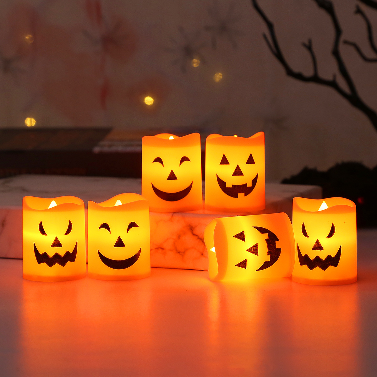 6pcs Halloween LED Ghost Pumpk - огляд і ціна Halloween Pumpkin Decor Led