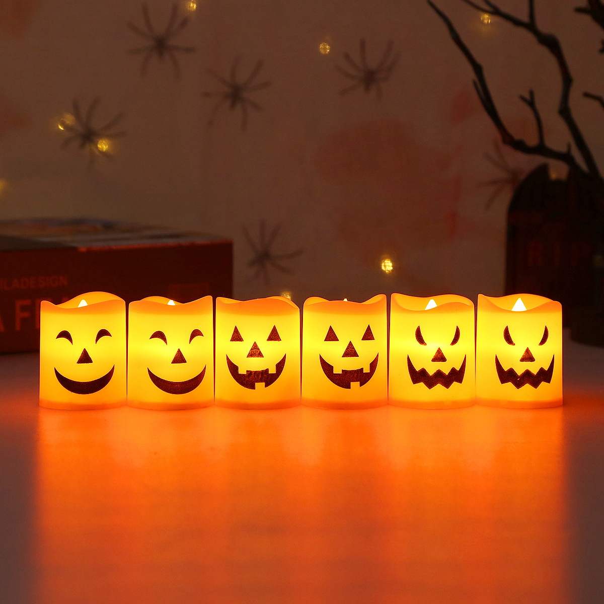 6pcs Halloween LED Ghost Pumpk - огляд і ціна Halloween Pumpkin Decor Led