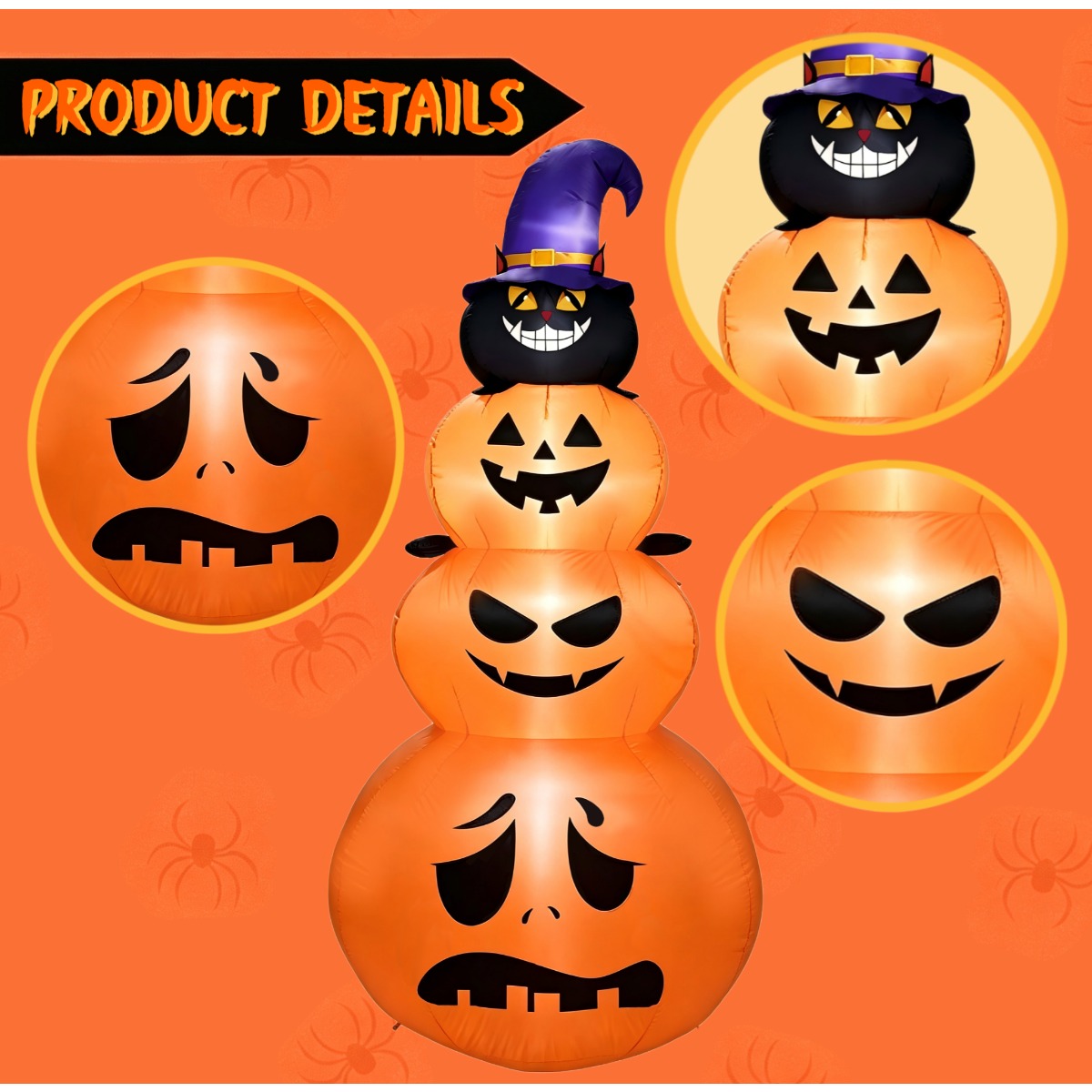 Outdoor Holiday Decorations Ha - огляд і ціна Halloween Pumpkin Decor Led