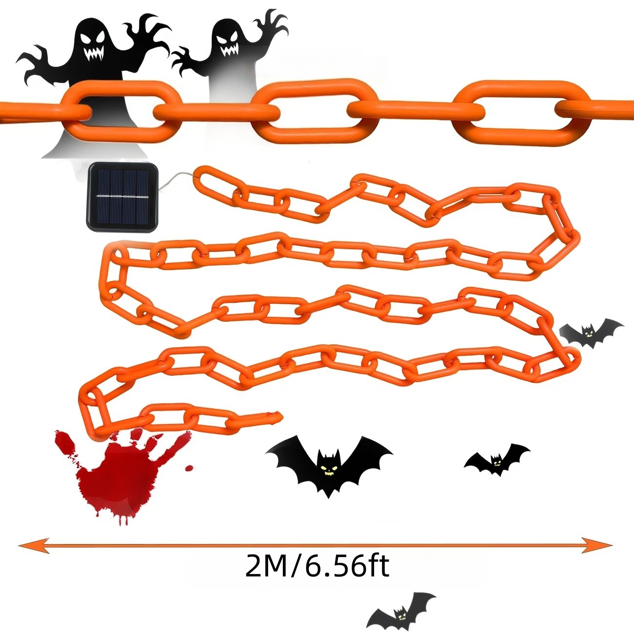 78.74in Halloween Outdoor Sola - огляд і ціна Halloween Led String Lights Orange