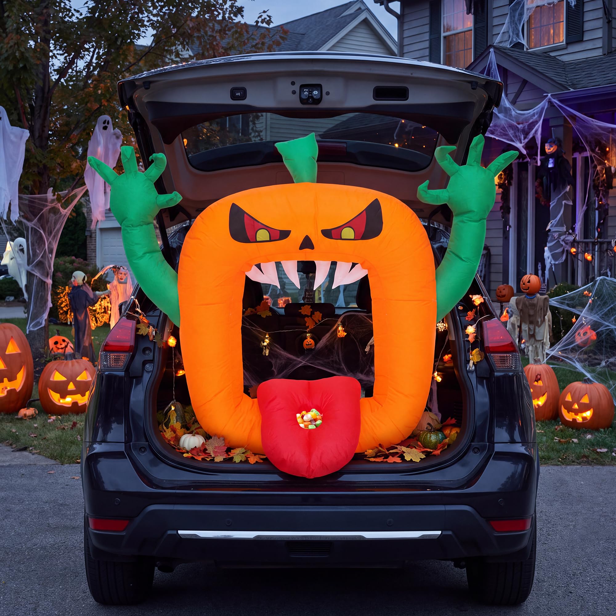 6FT Halloween Inflatables Scar - огляд і ціна Halloween Pumpkin Decor Led