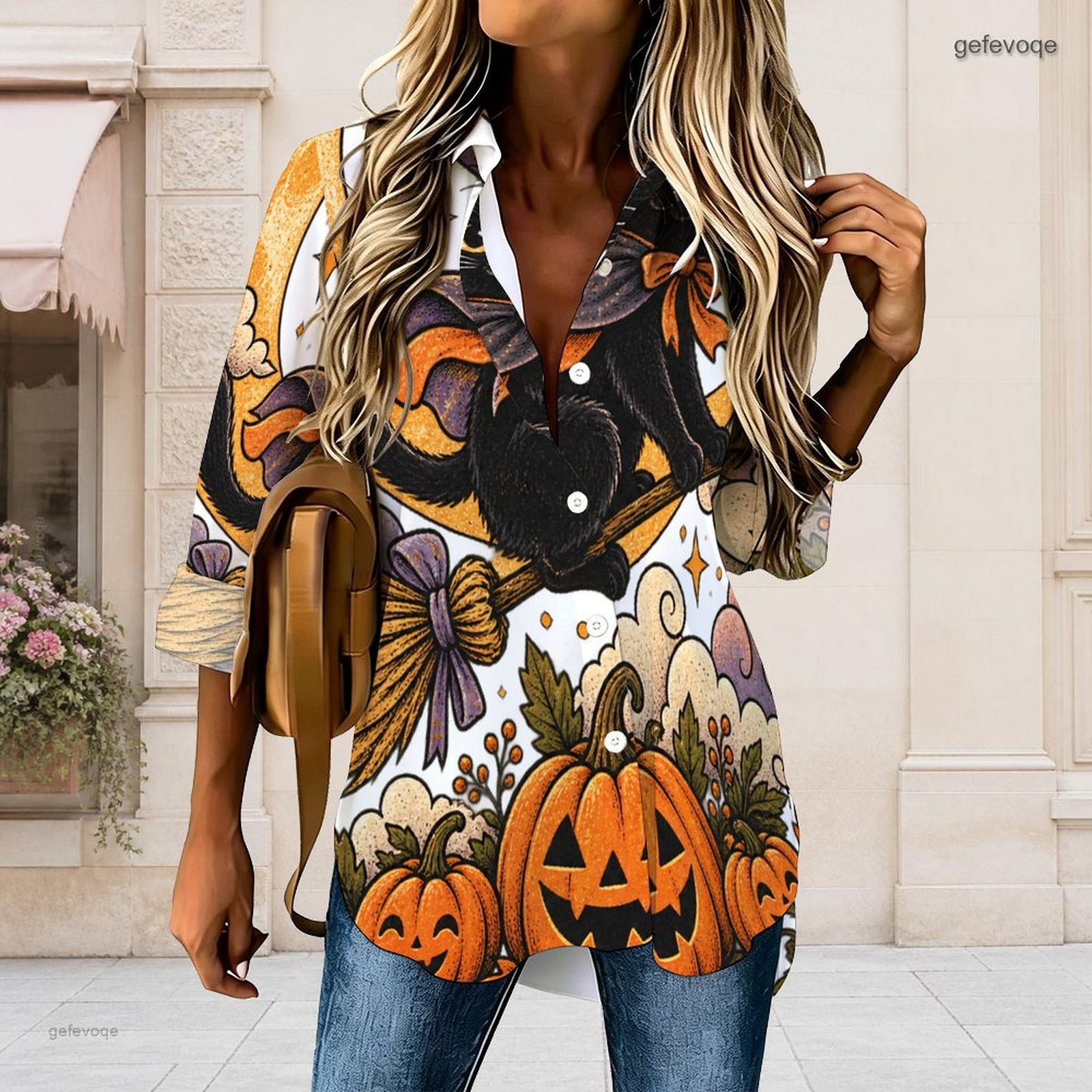Women Halloween Printed Collar - огляд і ціна Pumpkin Lantern Halloween