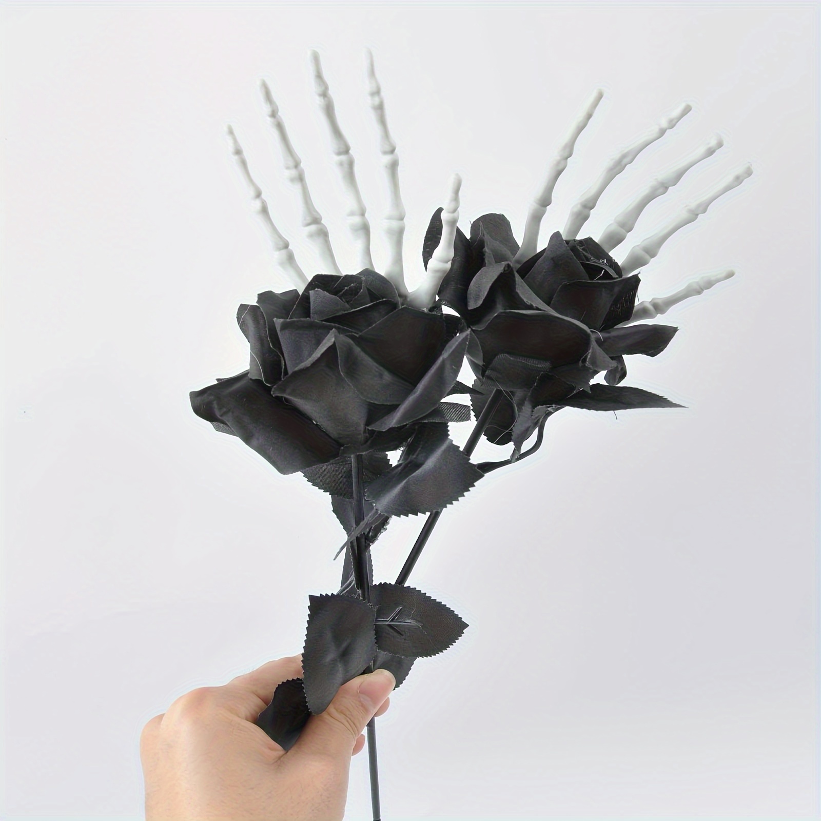 Plastic Black Artificial Roses - огляд і ціна Halloween Skeleton Decoration